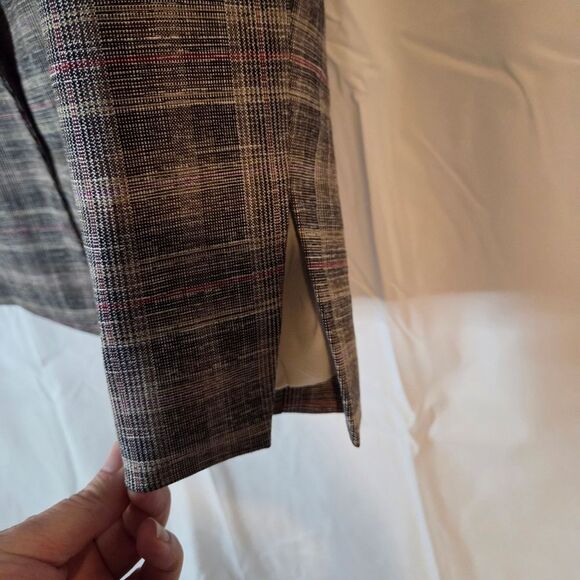White House Black Market Women's Multicolor Plaid Blazer Preppy College Career - Picture 6 of 15
